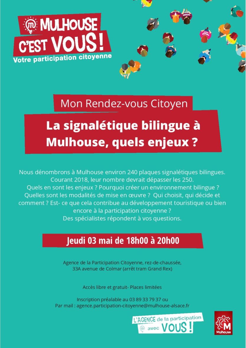 RDV Citoyen : la signalétique bilingue à Mulhouse, quels enjeux ,
