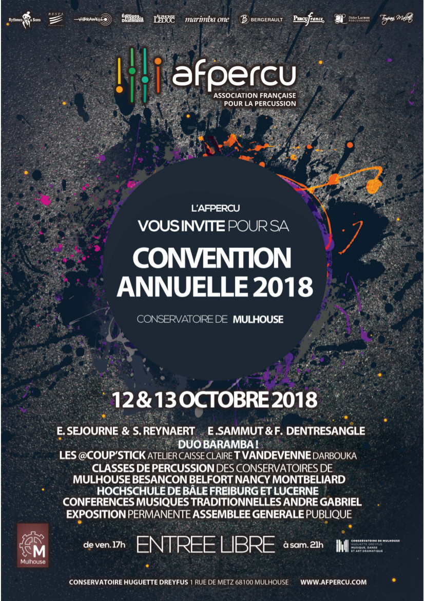 Convention annuelle Association Française pour la Percussion
