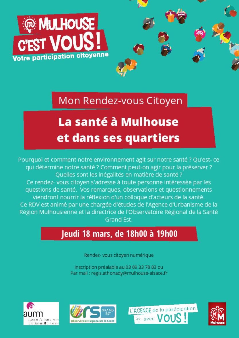 RDV Citoyen "La santé à Mulhouse et dans ses quartiers"