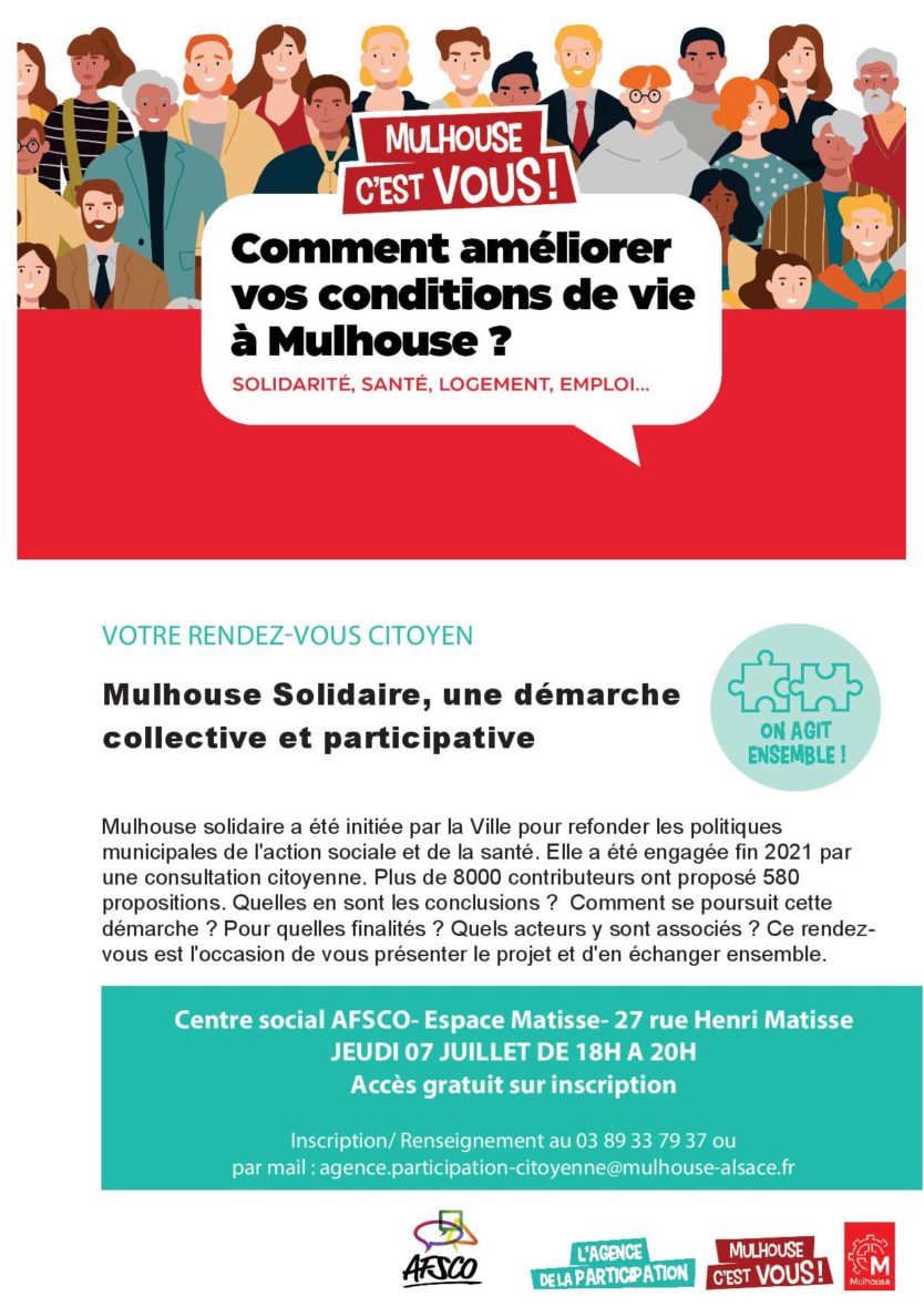 Mon rendez-vous citoyen : Mulhouse Solidaire, une démarche collective et participative