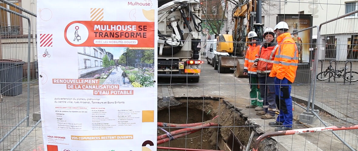 [VIDEO] Eau et piétonnisation : les grands chantiers du centre-ville | M+ Mulhouse