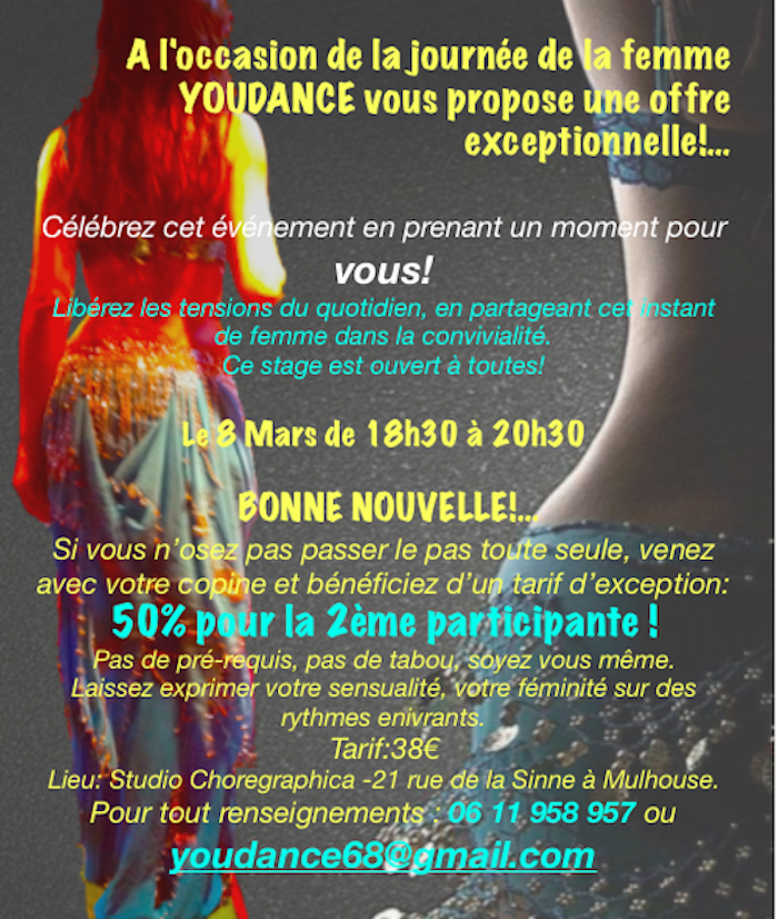 JOURNEE DE LA FEMME 8 MARS 2023-STAGE DANSE ORIENTALE